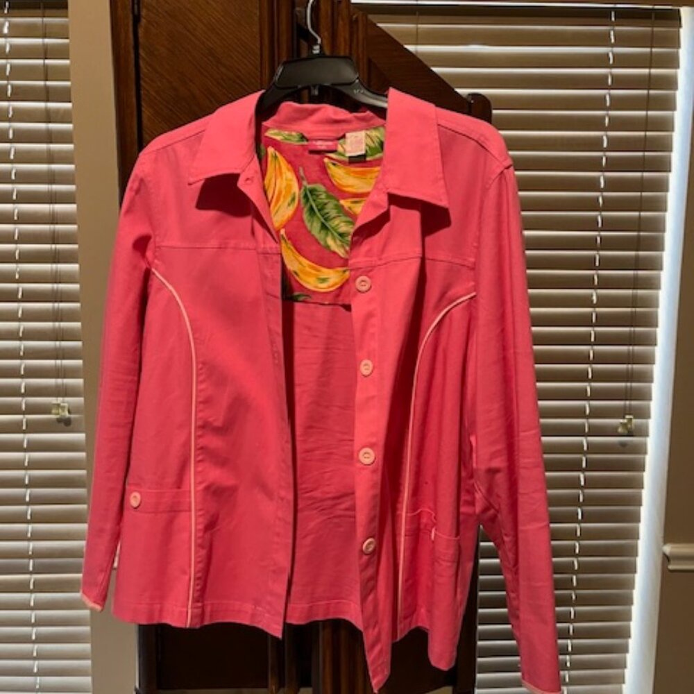 Pink Jacket with Lighter Pink Piping